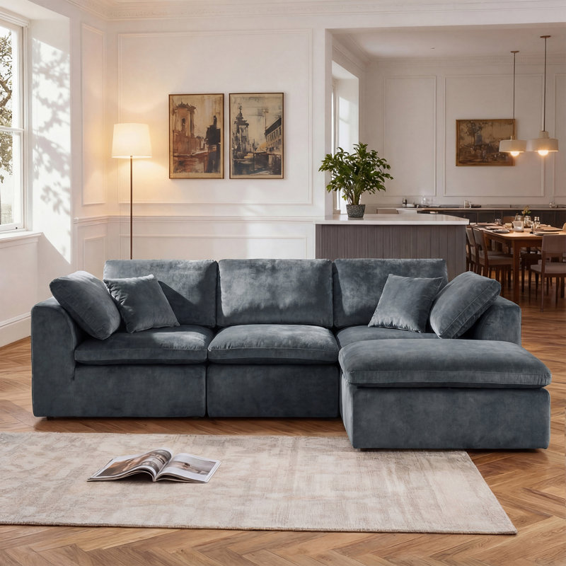 Canapé modulaire moderne pour le salon, Gris foncé