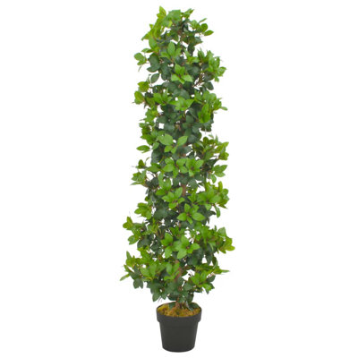 150cm Faux Laurel Tree in Wood Pot