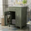 Meuble-lavabo de rangement avec lavabo en céramique-698099063
