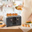 Seedeem Toaster 4 Slice, Stainless Toaster & Touch Control, Lcd Display, 6 Bread Type, 7 Shade Settings, 1.5'' Wide Slots, Cancel/defrost/reheat, Removable Crumb Tray, 1800w, Dark Metallic-116490024