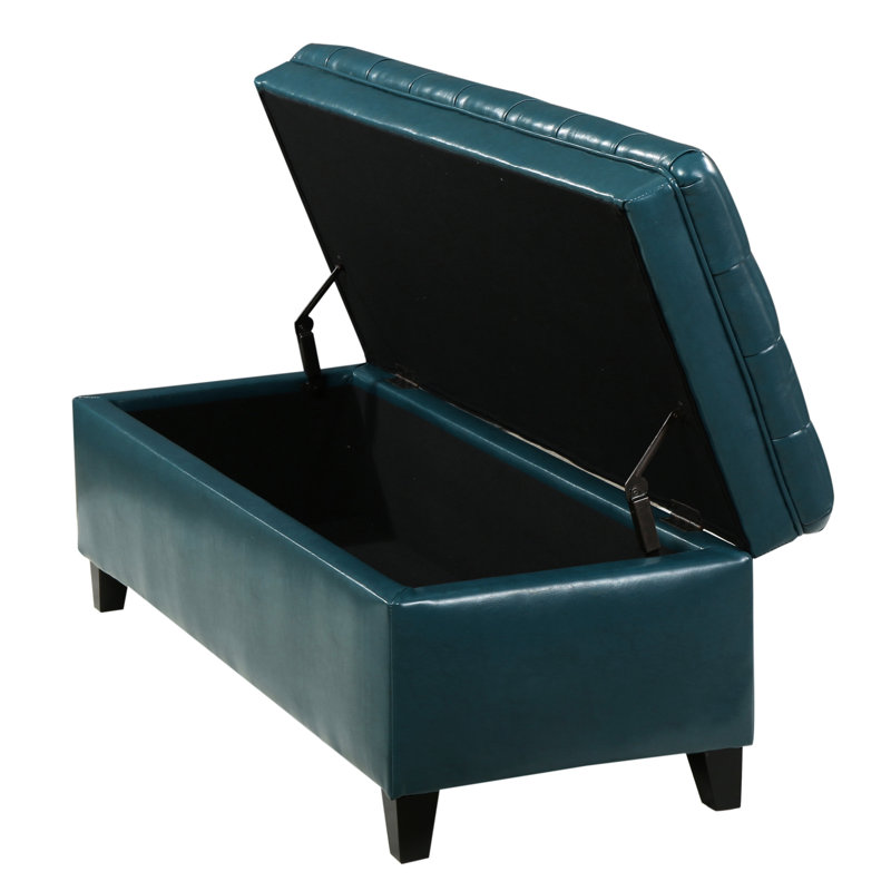Rangement en cuir pu sarcelle avec option, 50,81 po P 20,54 po, H 18,16 po, 31,42 lb Pièce colorée, profondeur, largeur, hauteur, poids