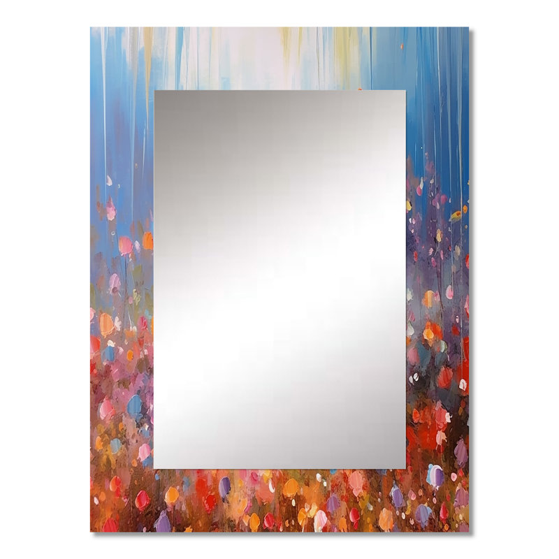 Couple marchant dans une romance artistique - miroir de couple, miroir mural bleu unique, impression d'art en métal