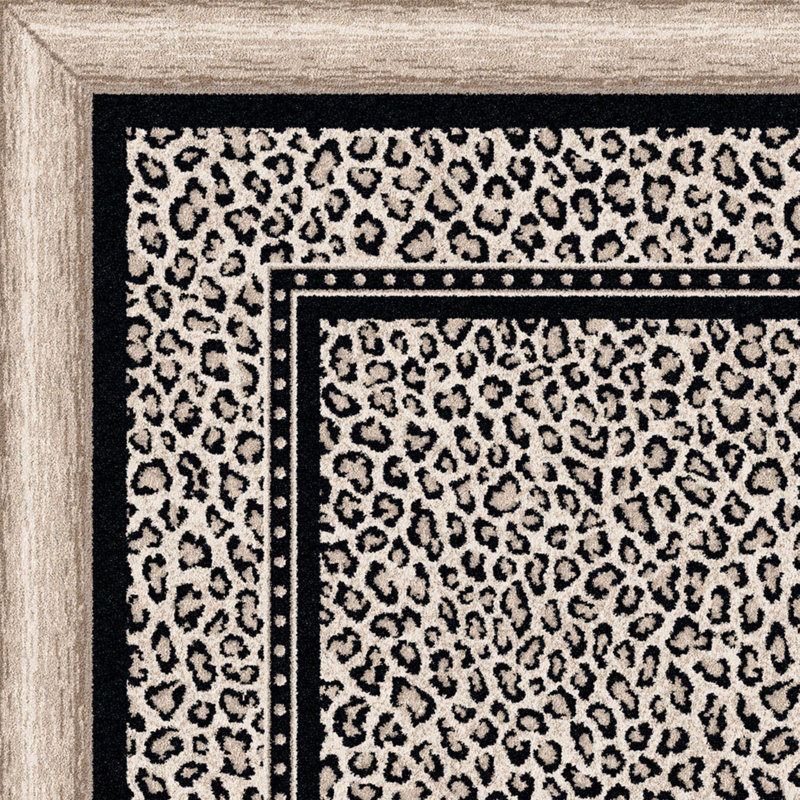 Alminus Zambia Opal Animal Print Area Rug, Rectangle 2'8" x 3'10"