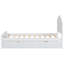 Lit plateforme en bois avec tête de lit, fabrication en bois massif robuste et panneau de fibres à densité moyenne, lit gigogne simple escamotable, aucun sommier tapissier requis, assemblage facile pour la chambre d'amis-611306466