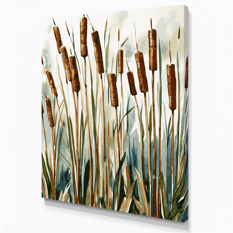 "Watercolor Botanical 97", art mural sur toile blanche, H 8 po x l 10 po