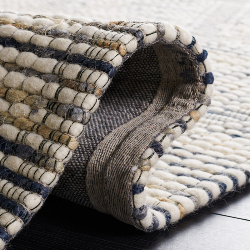 Tapis ivoire / bleu Edgartown 901, Carré 6 pi