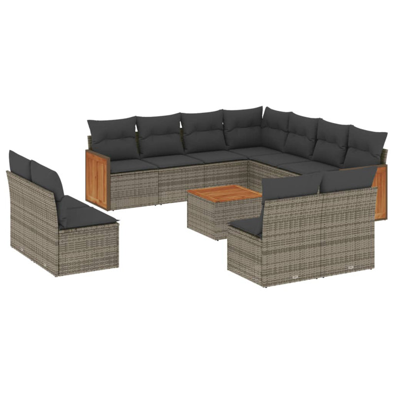Vidaxl Garden Sofa Set Grey