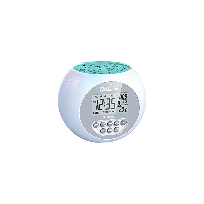 Digital Electric Alarm Tabletop Clock in White