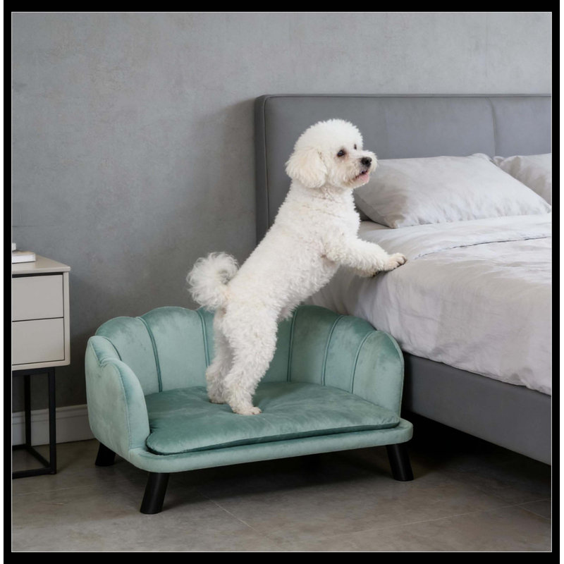 Lit pour animaux spacieux, canapé pour animaux Pearl, Vert