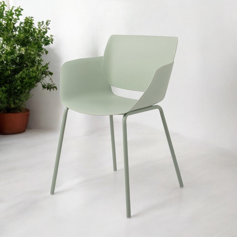 Mahowny Patio Dining Armchair, Grey
