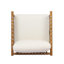 Fauteuil club en bois d'acacia