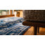 Chinese 1930s Rectangle Peking Blue Knotted Small Scatter Size Wool Antique Rug