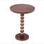 Table de bout ronde en bois de manguier