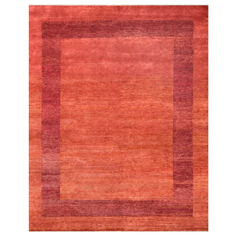Wool Southwestern Area Rug in Red, Rectangle 8' x 10'