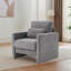 Chaise d'appoint moderne, fauteuil rembourré en chenille-106863213
