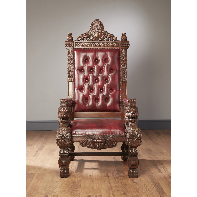 Fahy Tufted Armchair, Dark Red