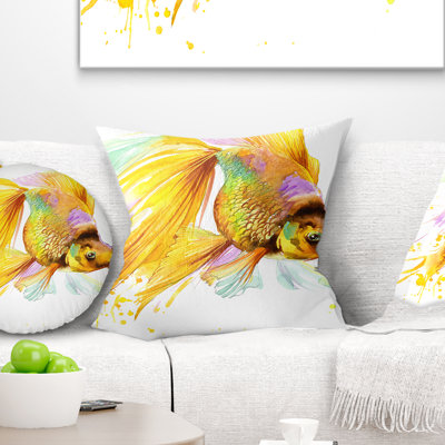 Gold Fish - Animal Printed Pillow