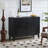 Mid-Century Modern Buffet Cabinet with Vertical-Stripe Design