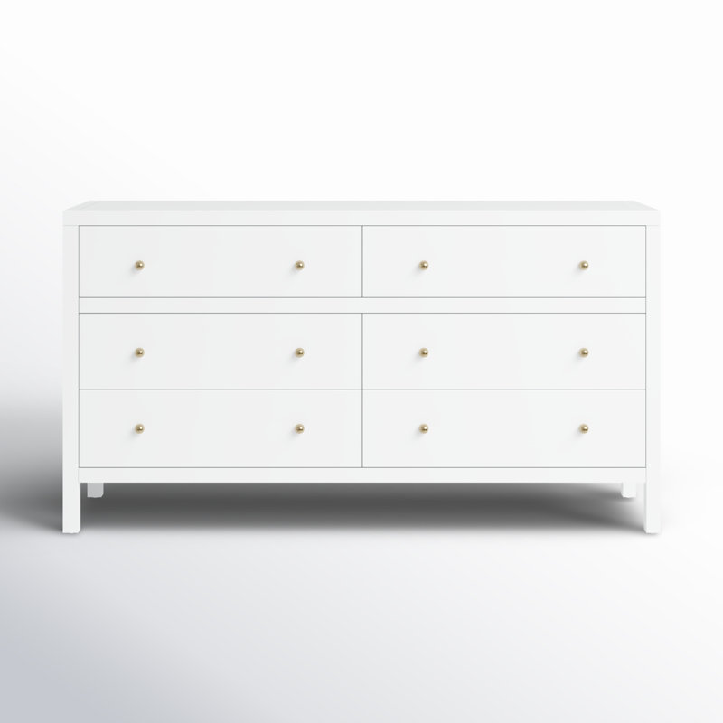 Nora 6-Drawer Dresser, Smooth White