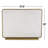 Amahya Gold Metal 1 Panel Geometric Fireplace Screen With Rounded Edges And Rectangular Base