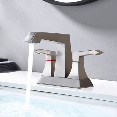 Centerset 2-handle Bathroom Faucet with Drain Assembly