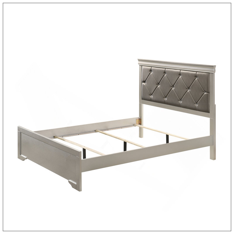 Meuble de chambre moderne capitonné beige 1pc