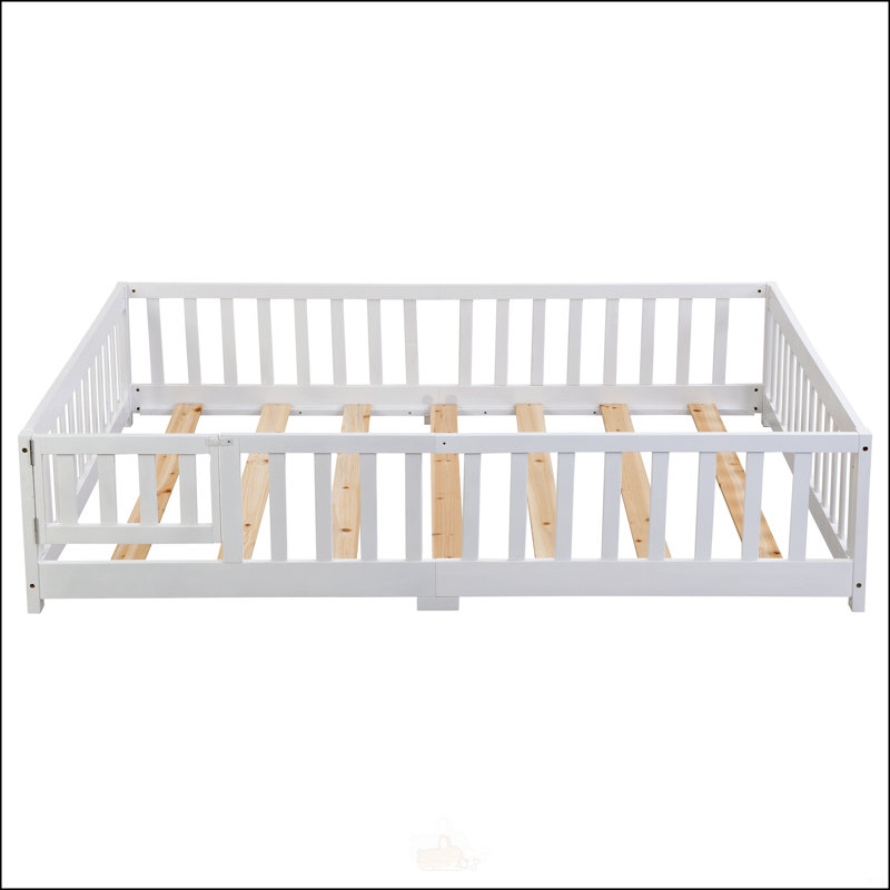Lit de plancher avec porte, Blanc