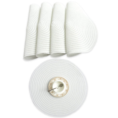 Braided Placemats Set of 4 White