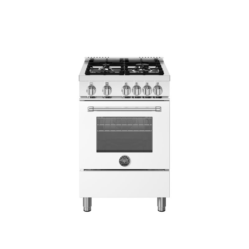 Master Series All-Gas Range 24" - 4 Burners - Gas Oven, Matt White, Natural Gas