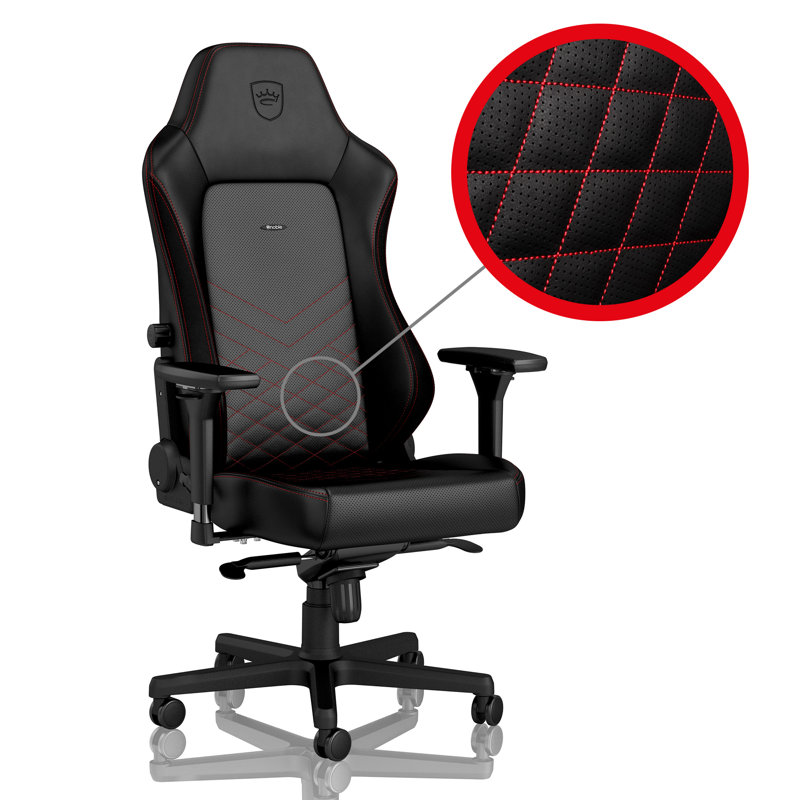 Noblechairs Adjustable Reclining Ergonomic Swiveling PC & Racing Game Chair in Black/Red