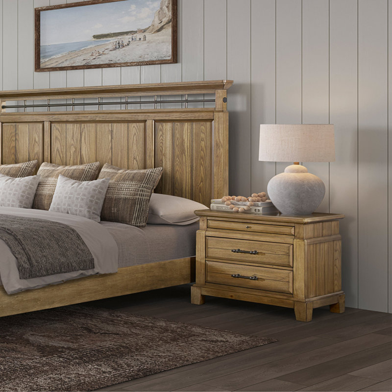 2 Drawer Nightstand w/ Tray