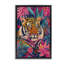Cadre flottant avec tigre tropical parmi les feuilles, design par LSR Design Studio-1854281695-1854281694