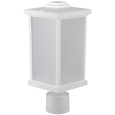 Solus Artisan Square Post Top Fixture with Frosted Acrylic Lens & LED Bulb
