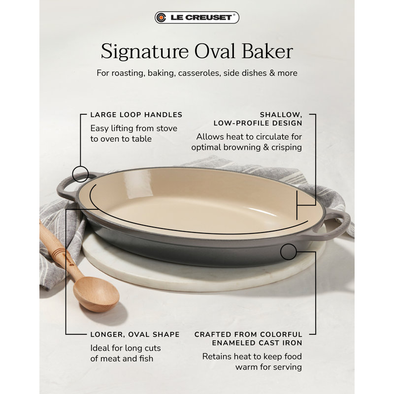 Le Creuset Enameled Cast Iron Signature Oval Baker, 3 Qt. -, Marseille