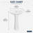 White Ceramic Pedestal Bathroom basin - Freestanding Column Lavatory Basin, Gloss Finish, 4 in. 3-Hole Faucet Drilling for Powder Room - 4 inches 3 holes