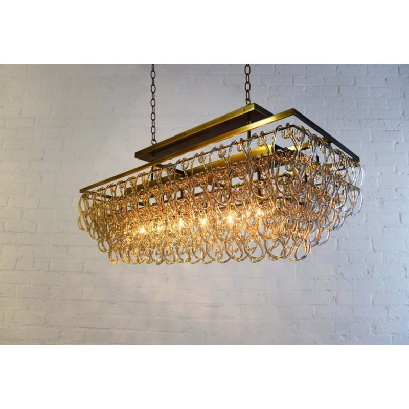 Tessa 6 - Light Pendant, Crystal, Natural Bronze