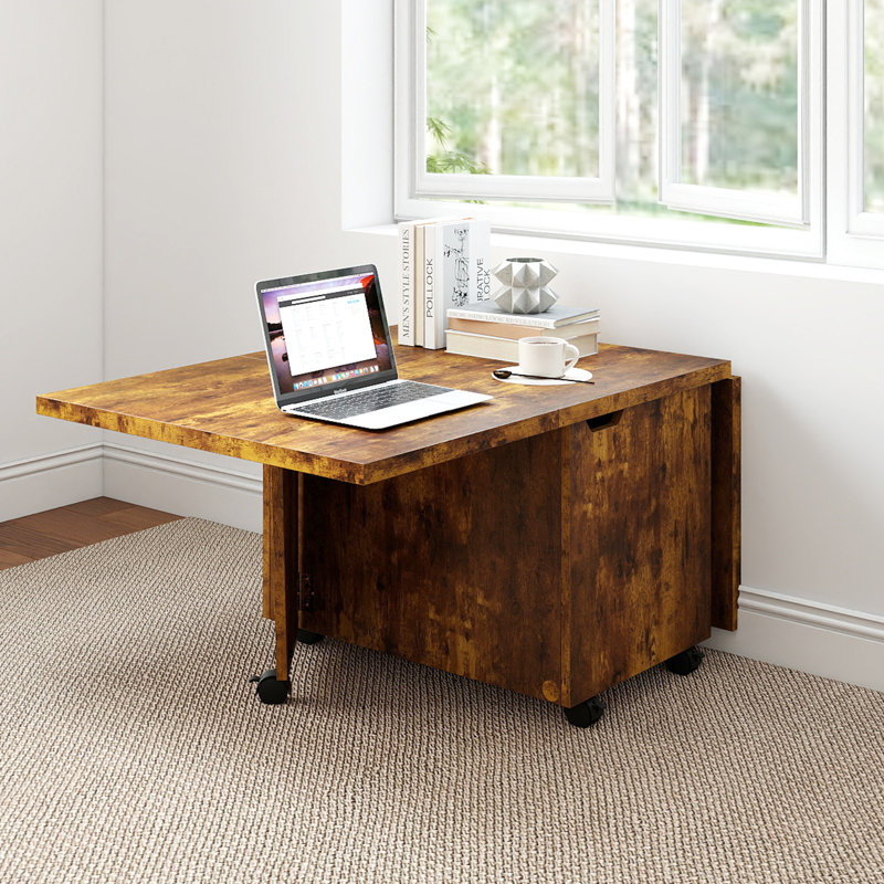 Coffee Table with Storage, Brown Wood