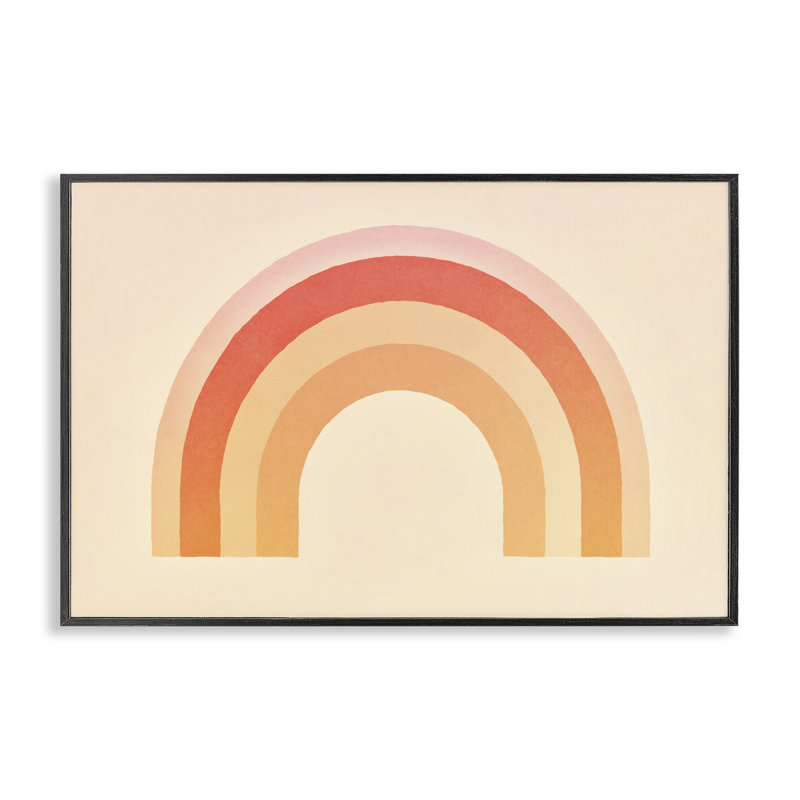  Boho Rainbow with Gradient White Framed Giclee Art by Andrea Haase, H 12 po x l 18 po, Giclée encadrée noir minuit