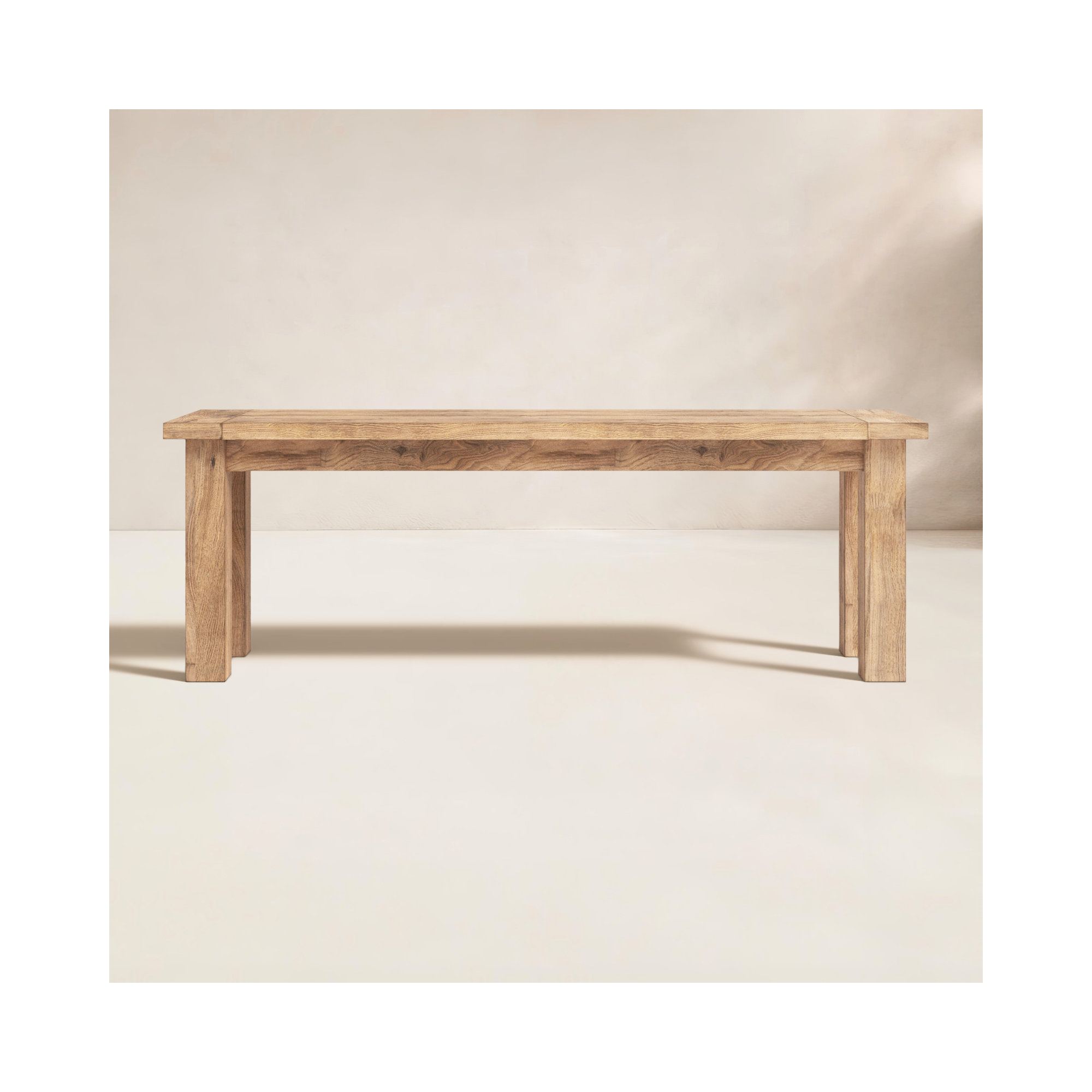 Bedwell Teak Outdoor Bench , 17.7" H x 51.2" W x 15.7" D