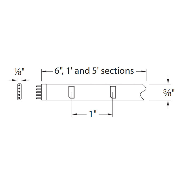 LED Under Cabinet Tape Light, 6"