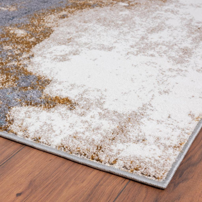 17 Stories Elrosa Machine Woven Performance Blue Rug & Reviews | Wayfair