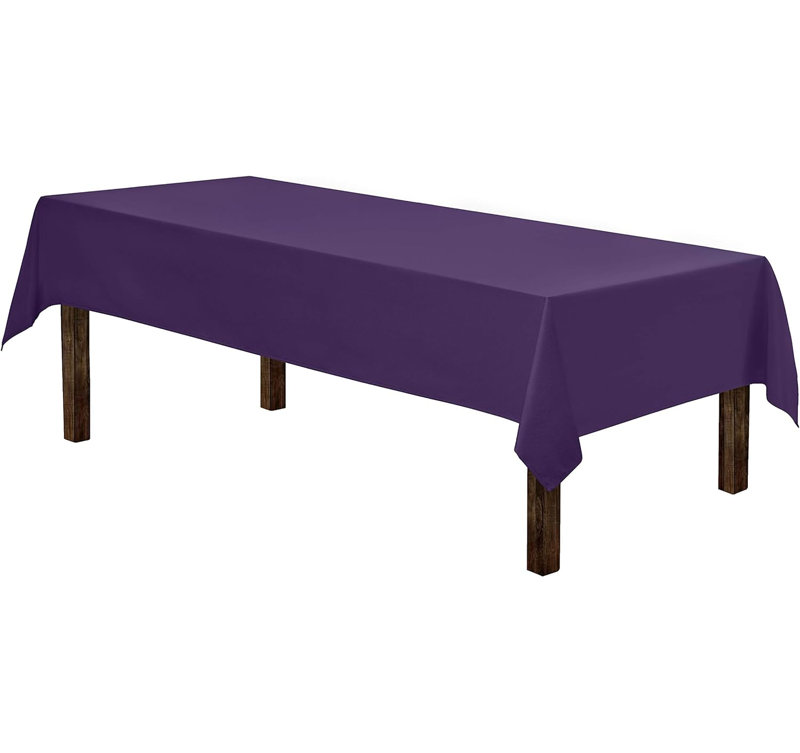 Ambee Dining Linens, 60" W x 102" L, Purple