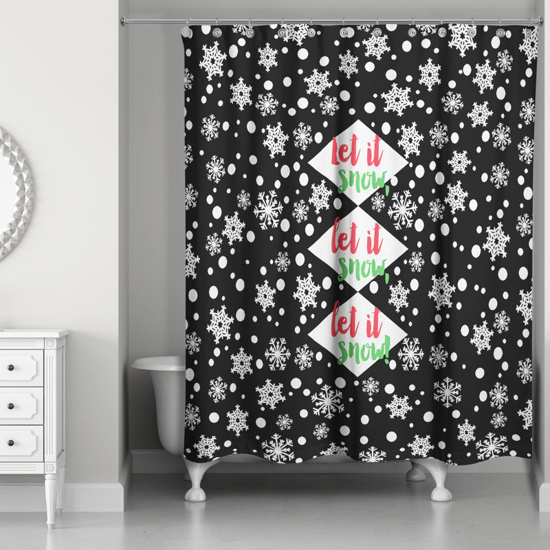Rideau de douche simple let it snow Vallejo