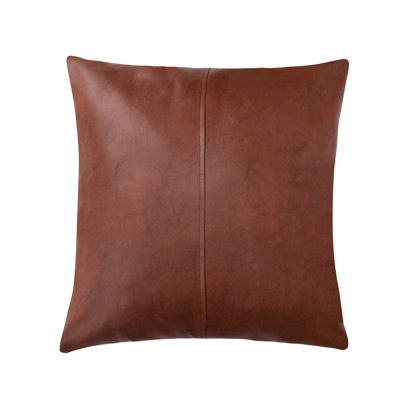  Faux Leather 20" x 20"  Decorative Pillow