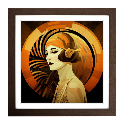 Art Deco Woman Digital Art - Framed Print