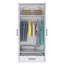 Armoire Ambery 180, deux tablettes, porte double, tringle en métal, un tiroir-714413995-714413993