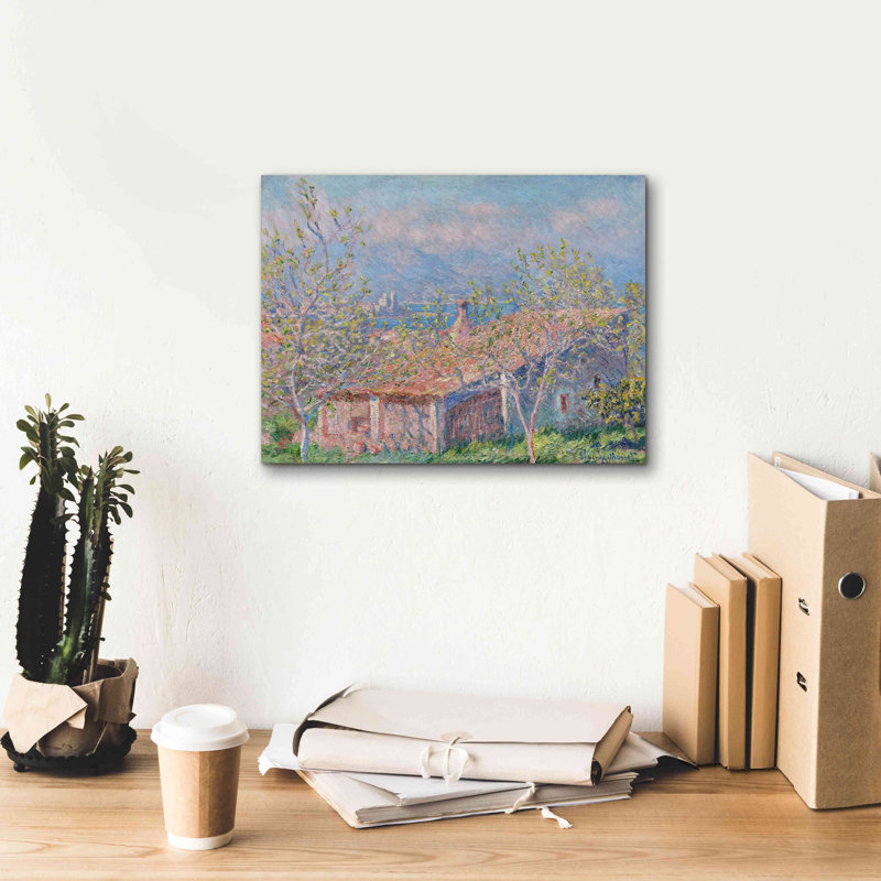 «Gardener’s House At Antibes» par Claude Monet, estampe numérique sur toile, H 12 po x l 16 po x P 0,75 po