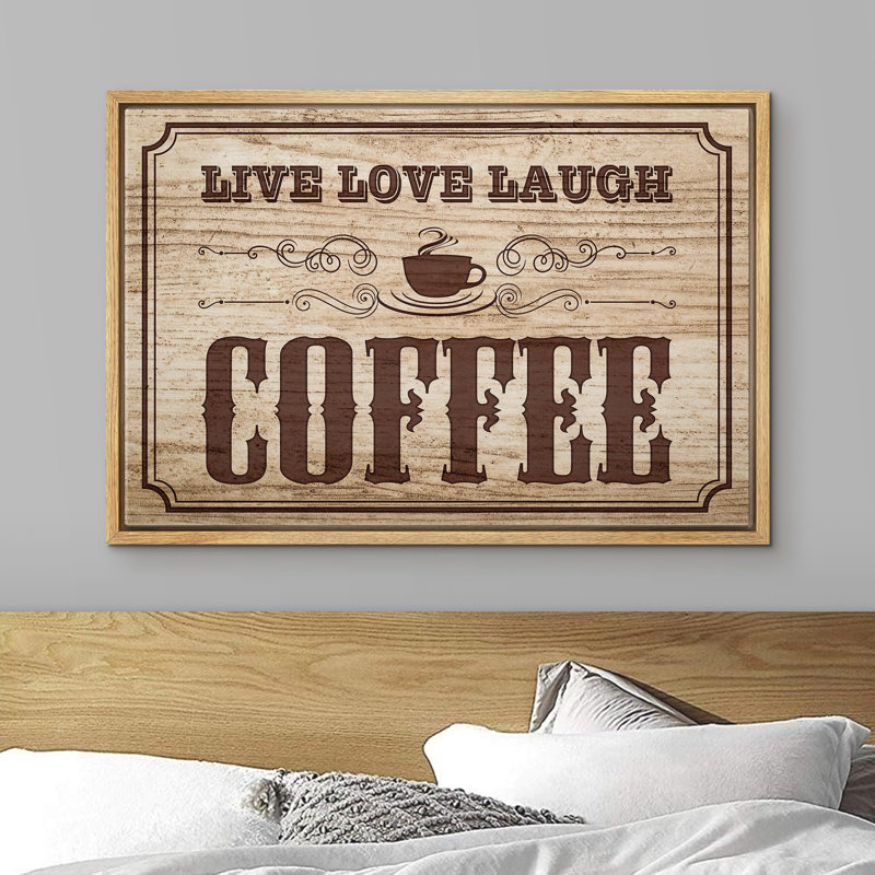 Textual Word " Live Love Laugh ", Natural, 24" H x 36" W
