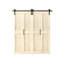 Plateau arqué assemblé de 84 po Porte de grange double pliante Knotty-111533200-111533198