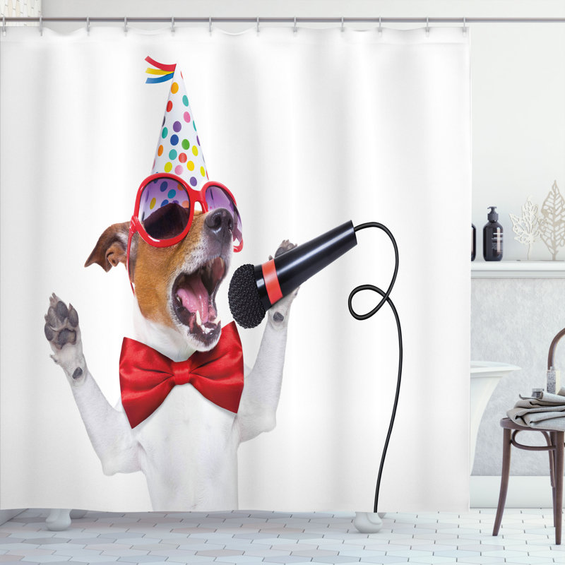 Shower Curtain with Hooks Included, 84" H x 69" W